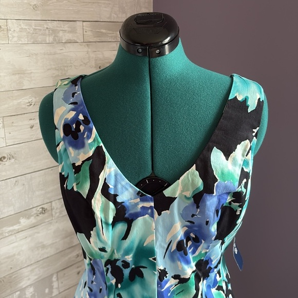 NWT CHAPS Floral Cotton Dress - Picture 5 of 9